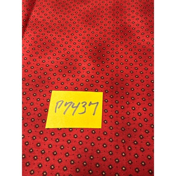 Red Cotton Quilting Fabric by Henry Glass 18x22" Small Black & Yellow Diamond Pa - Picture 6 of 6